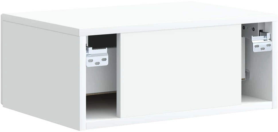 Sieninis naktinis staliukas 2 vnt. Balta 49 x 34,5 x 20 cm