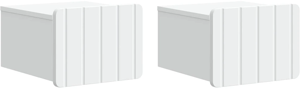 Sieninis naktinis staliukas 2 vnt. Balta 33 x 34,5 x 24 cm