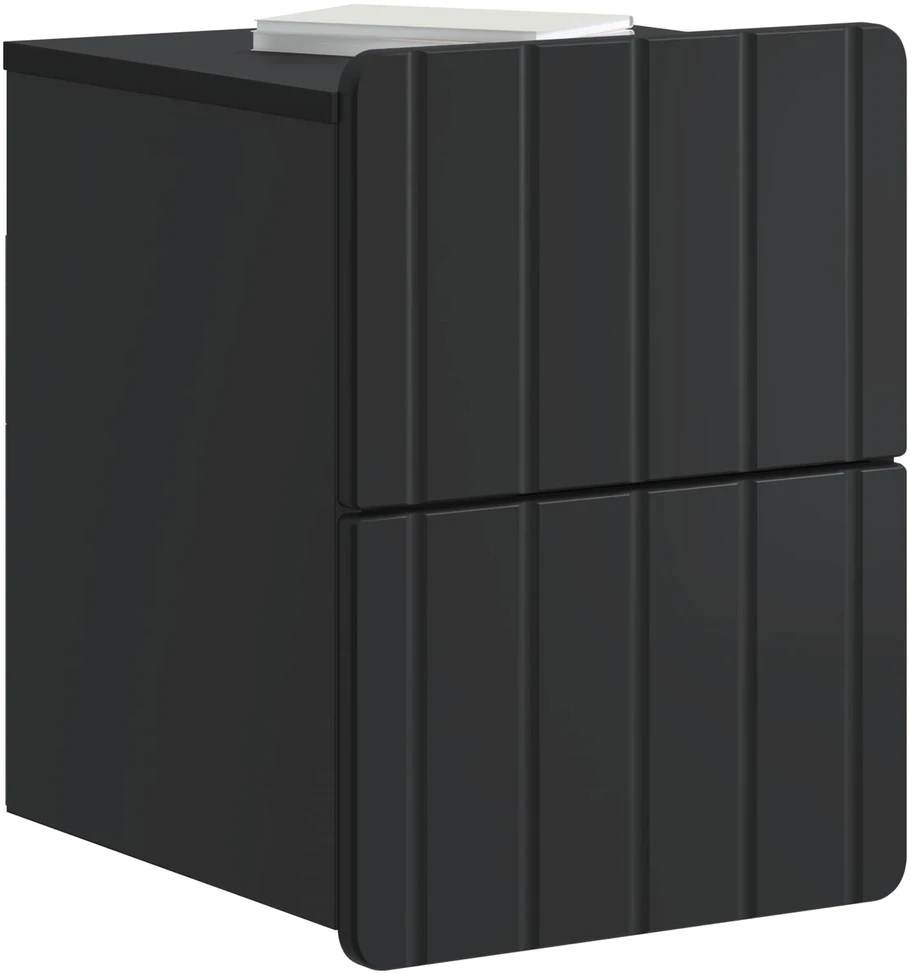 Sieninis naktinis staliukas 2 vnt. Juoda 33 x 34,5 x 43 cm
