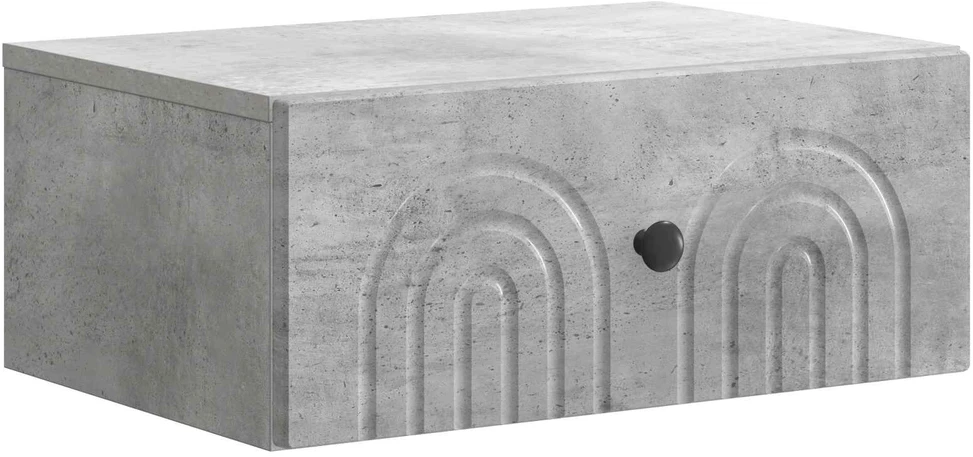 Sieninis naktinis staliukas Betono pilka 49 x 34,5 x 20 cm