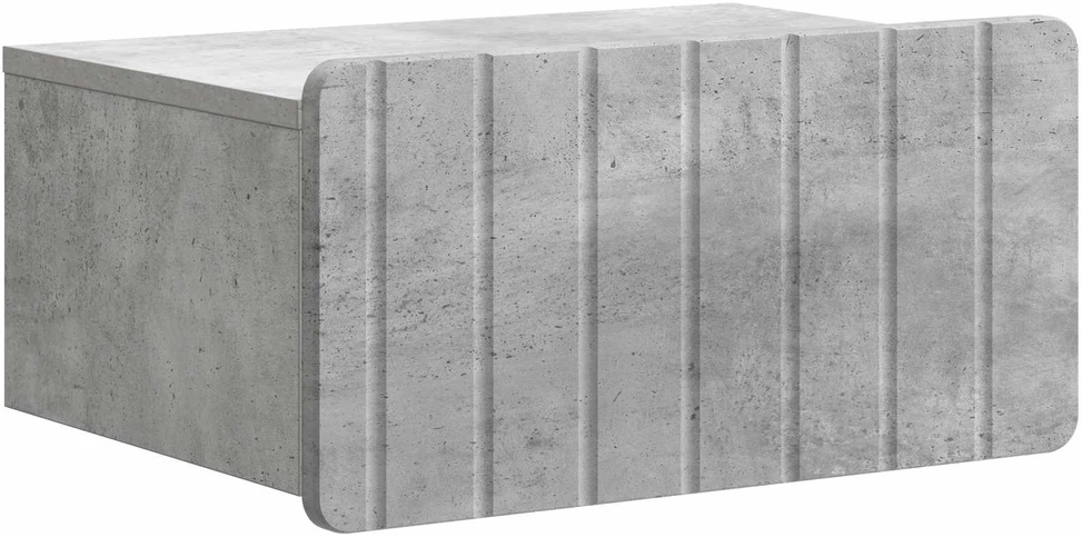 Sieninis naktinis staliukas Betono pilka 49 x 34,5 x 24 cm
