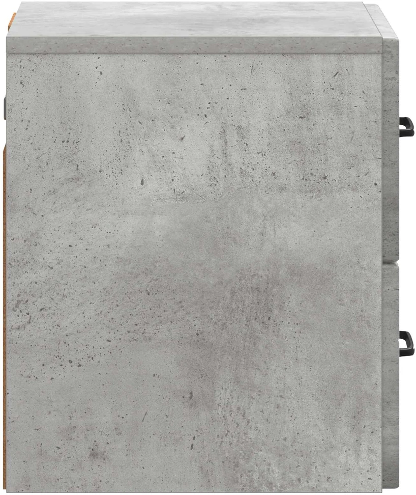 Sieninis naktinis staliukas Betono pilka 34,5 x 33 x 40 cm