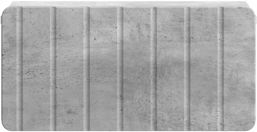 Sieninis naktinis staliukas Betono pilka 49 x 34,5 x 24 cm
