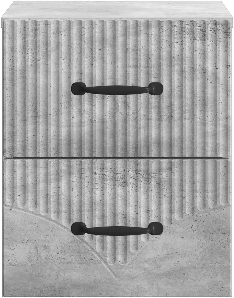Sieninis naktinis staliukas Betono pilka 34,5 x 33 x 40 cm