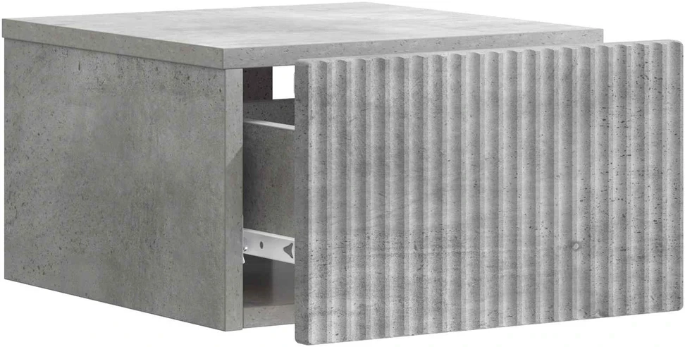 Sieninis naktinis staliukas Betono pilka 33 x 34,5 x 20 cm