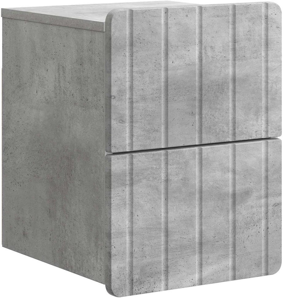 Sieninis naktinis staliukas Betono pilka 33 x 34,5 x 43 cm