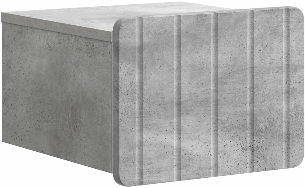 Sieninis naktinis staliukas Betono pilka 33 x 34,5 x 24 cm