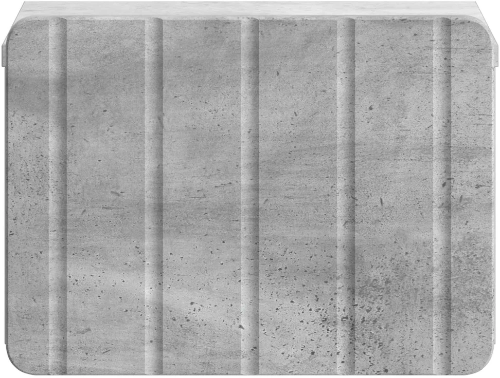 Sieninis naktinis staliukas Betono pilka 33 x 34,5 x 24 cm