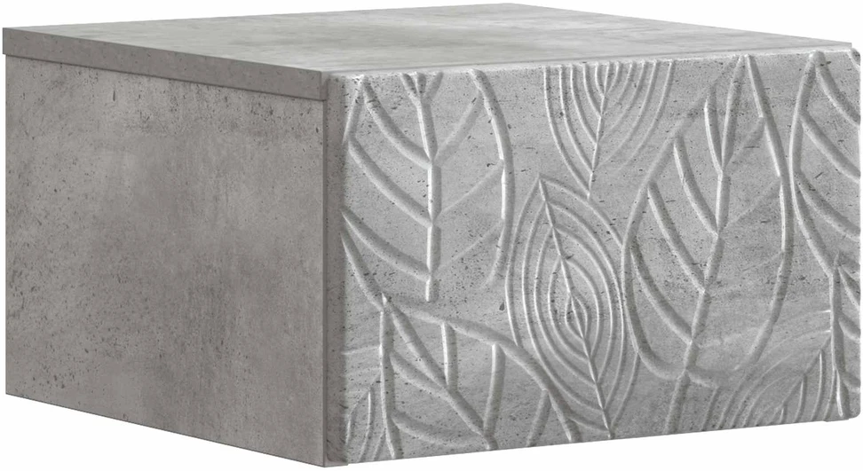 Sieninis naktinis staliukas Betono pilka 49 x 34,5 x 20 cm