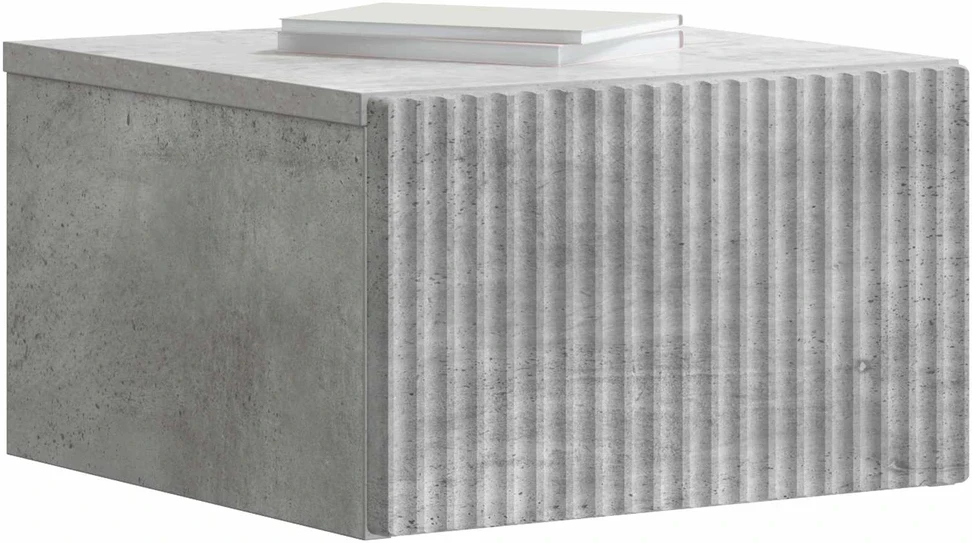 Sieninis naktinis staliukas Betono pilka 33 x 34,5 x 20 cm
