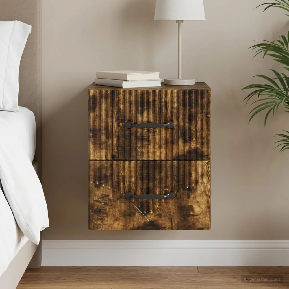 Sieninis naktinis staliukas Dūminio ąžuolo 34,5 x 33 x 40 cm