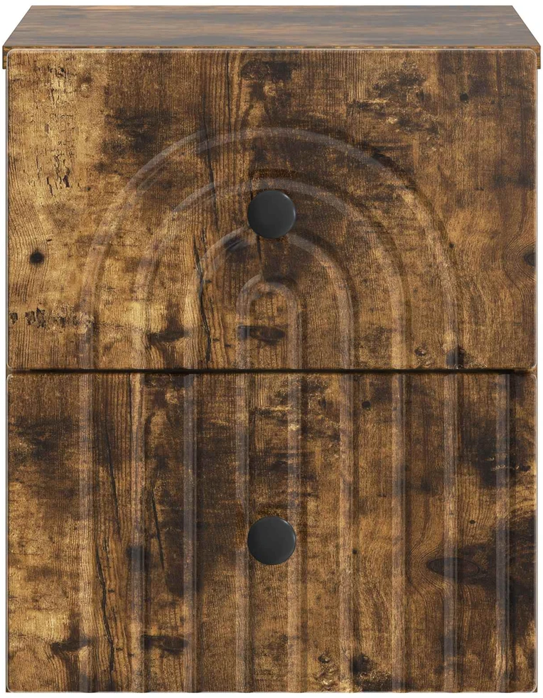 Sieninis naktinis staliukas Dūminio ąžuolo 33 x 34,5 x 40 cm
