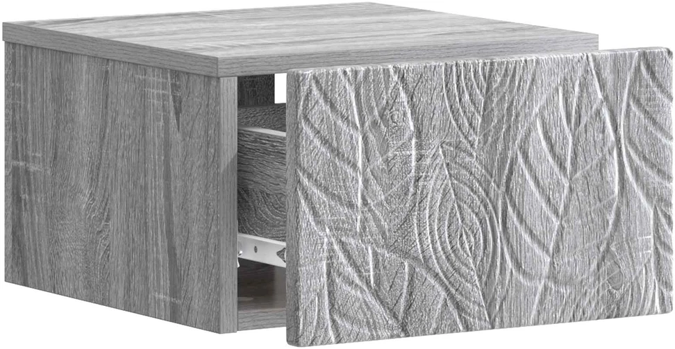 Sieninis naktinis staliukas Pilka Sonoma 49 x 34,5 x 20 cm