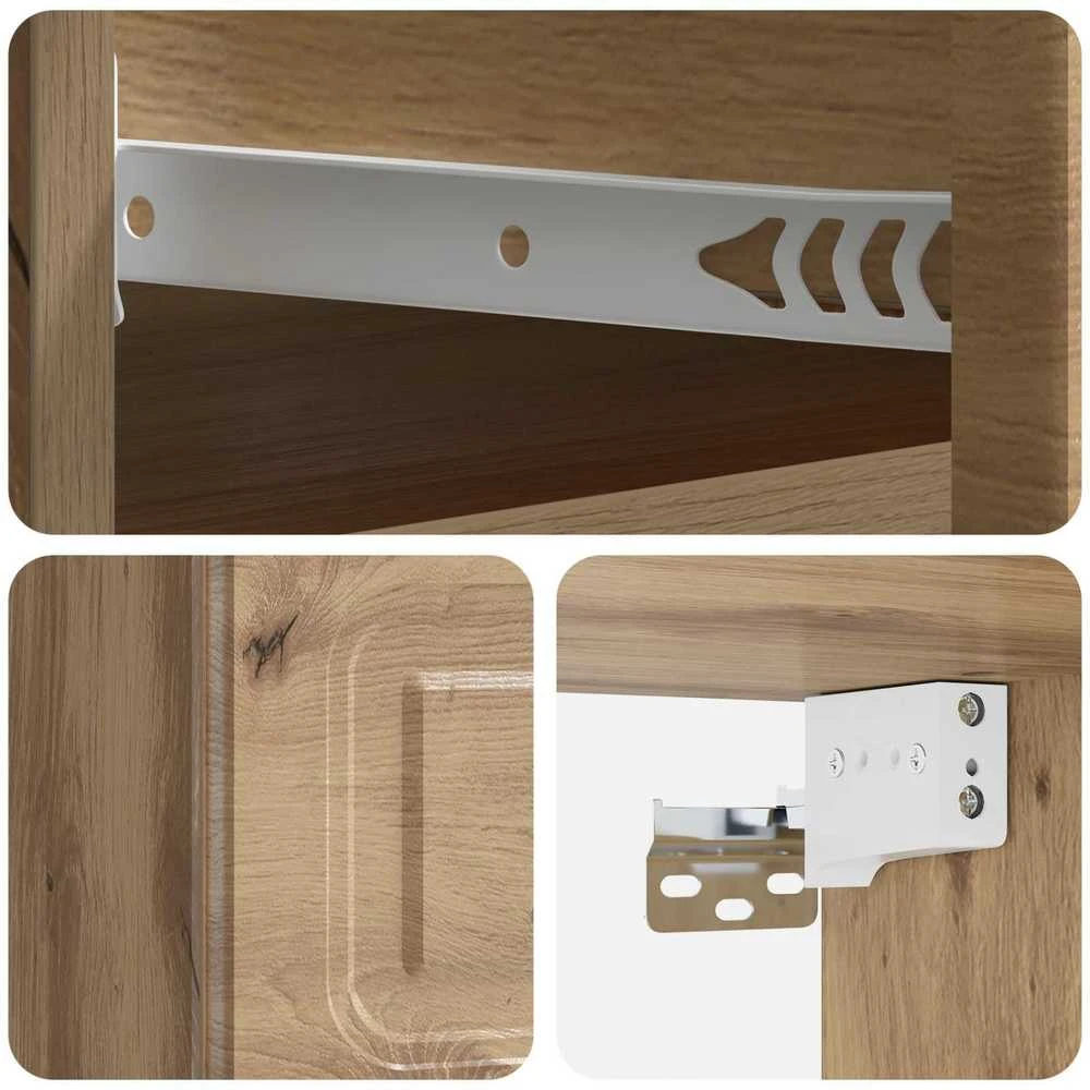 Sieninis naktinis staliukas 2 vnt. Artisano ąžuolo