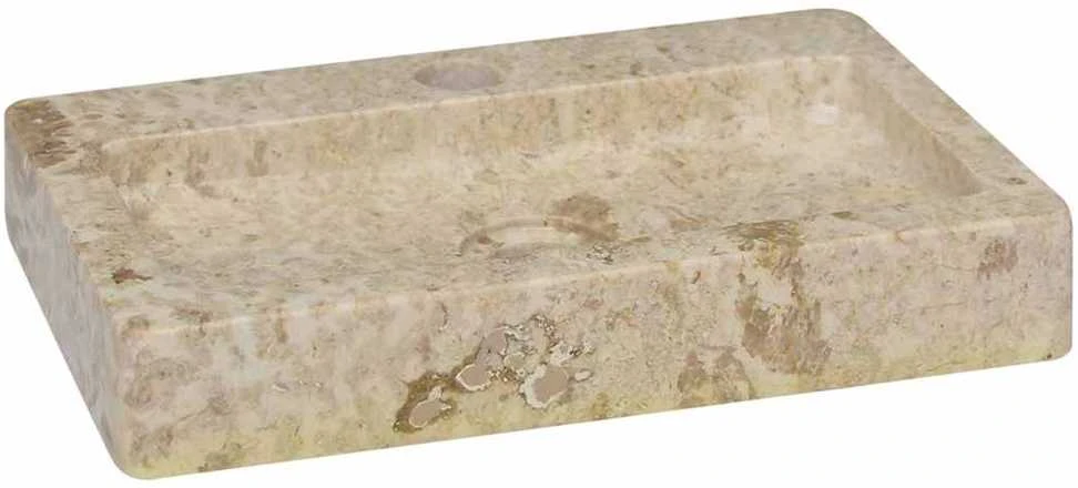 Sieninis praustuvas, kreminis, 38x24x6,5cm, marmuras