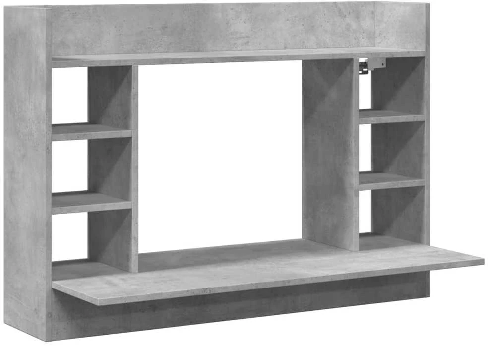 Sieninis rašomasis stalas, betono pilkas, 105x48x75cm, mediena