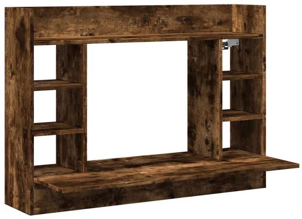 Sieninis rašomasis stalas, dūminio ąžuolo, 105x48x75cm, mediena