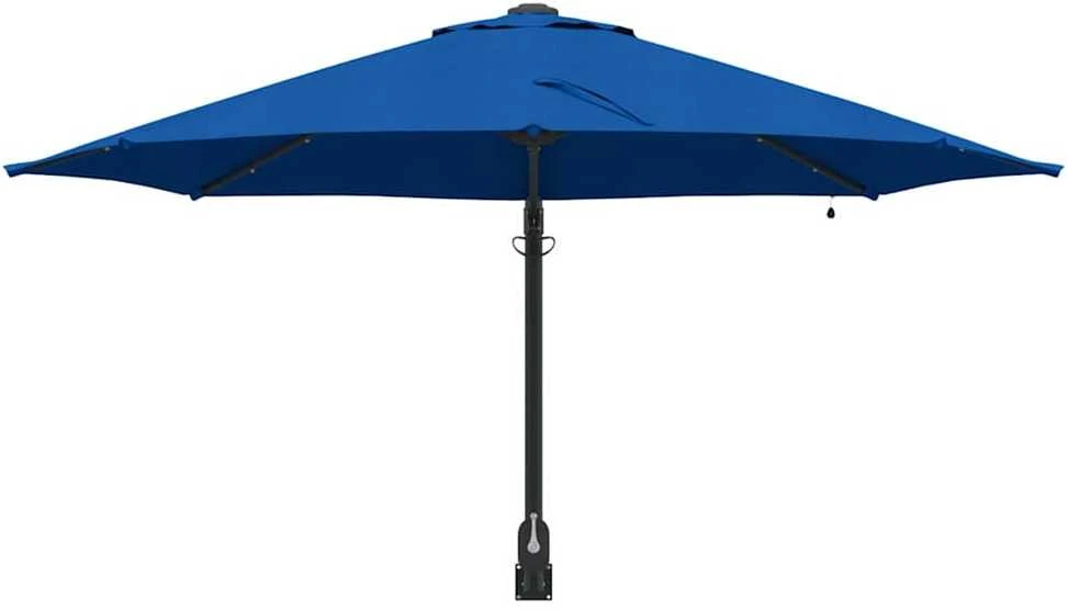 Sodo skėtis 248 x 248 x 148 cm Poliesteris ir plienas Azurblau