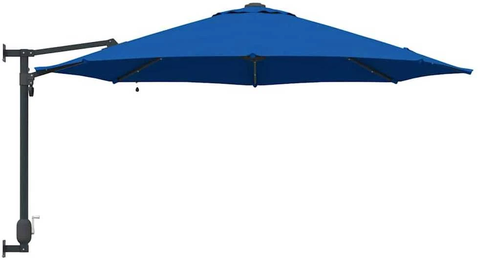 Sodo skėtis 248 x 248 x 148 cm Poliesteris ir plienas Azurblau