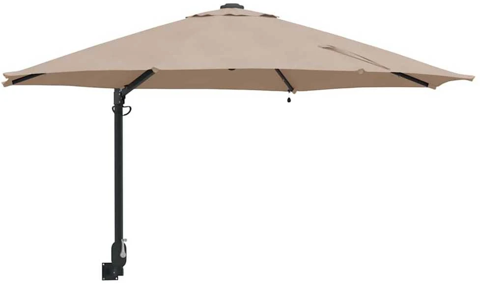 Sodo skėtis 248 x 248 x 148 cm Poliesteris ir plienas Tortora