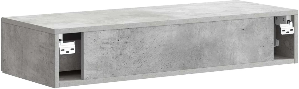 Sieninis šoninis staliukas Betono pilka 87,5 x 34,5 x 17 cm