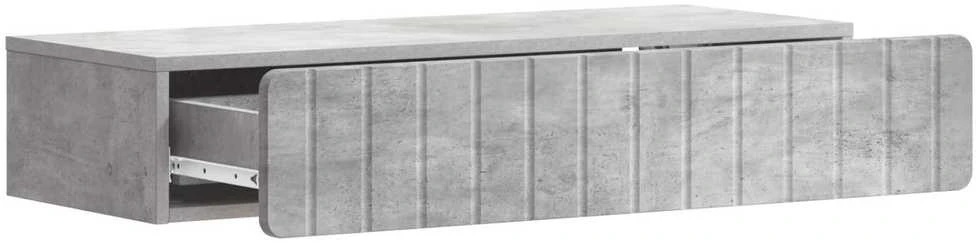 Sieninis šoninis staliukas Betono pilka 87,5 x 34,5 x 17 cm