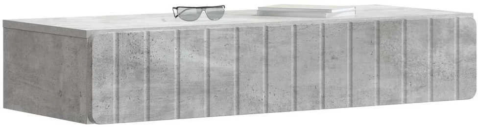Sieninis šoninis staliukas Betono pilka 87,5 x 34,5 x 17 cm
