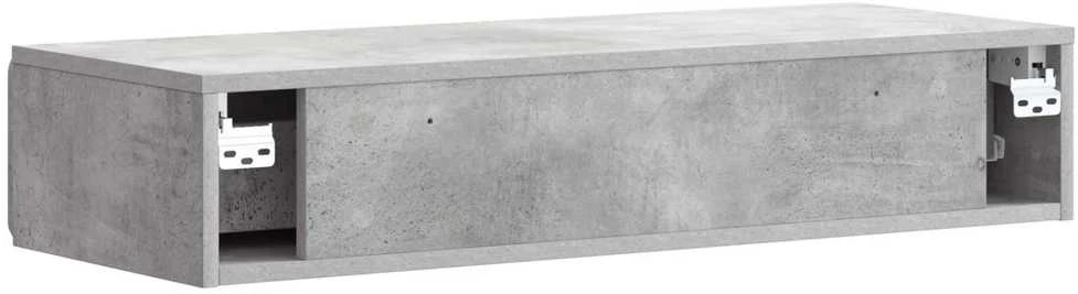 Sieninis šoninis staliukas Betono pilka 87,5 x 34,5 x 17 cm