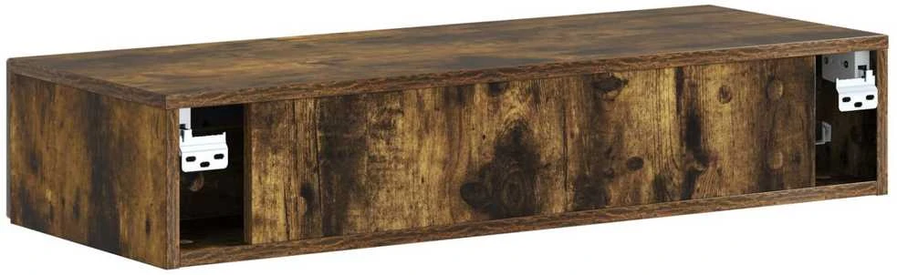 Sieninis šoninis staliukas Dūminio ąžuolo 87,5 x 34,5 x 17 cm
