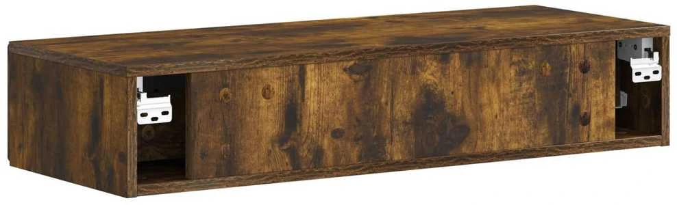 Sieninis šoninis staliukas Dūminio ąžuolo 87,5 x 34,5 x 17 cm