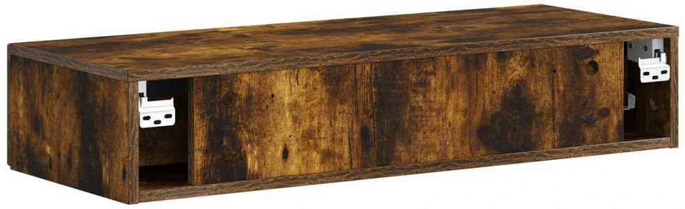Sieninis šoninis staliukas Dūminio ąžuolo 87,5 x 34,5 x 17 cm