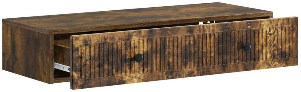 Sieninis šoninis staliukas Dūminio ąžuolo 87,5 x 34,5 x 17 cm