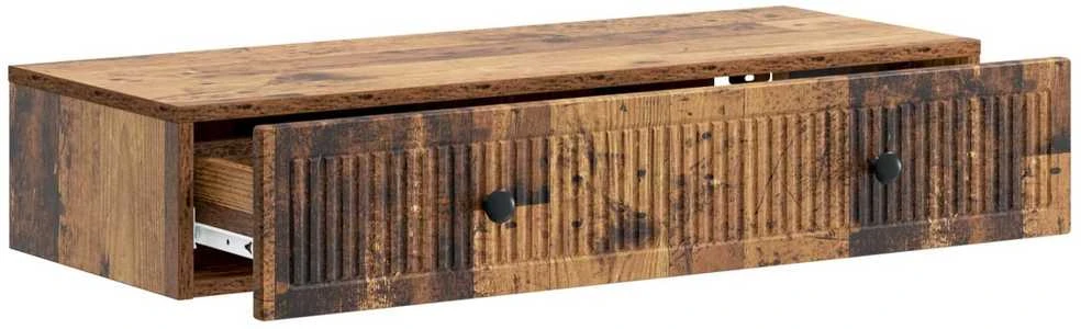 Sieninis šoninis staliukas Sendintos medienos Apdirbta mediena