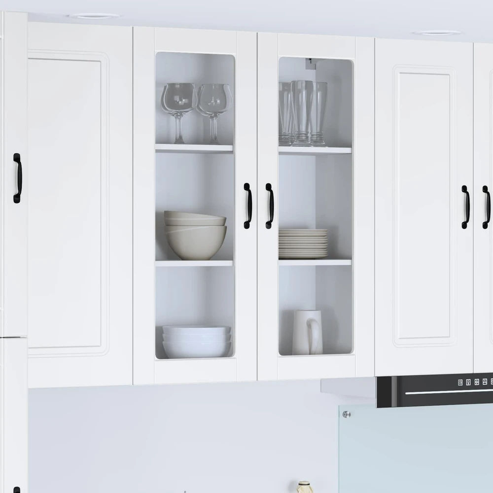 Sieninis stiklinis kabinetas LUCCA Balta 80 x 31 x 100 cm