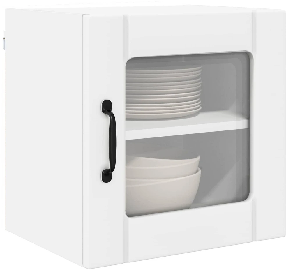 Sieninis stiklinis kabinetas LUCCA Balta 40 x 31 x 40 cm