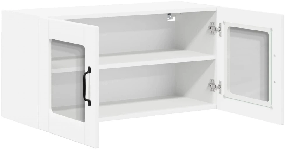 Sieninis stiklinis kabinetas LUCCA Balta 80 x 31 x 40 cm
