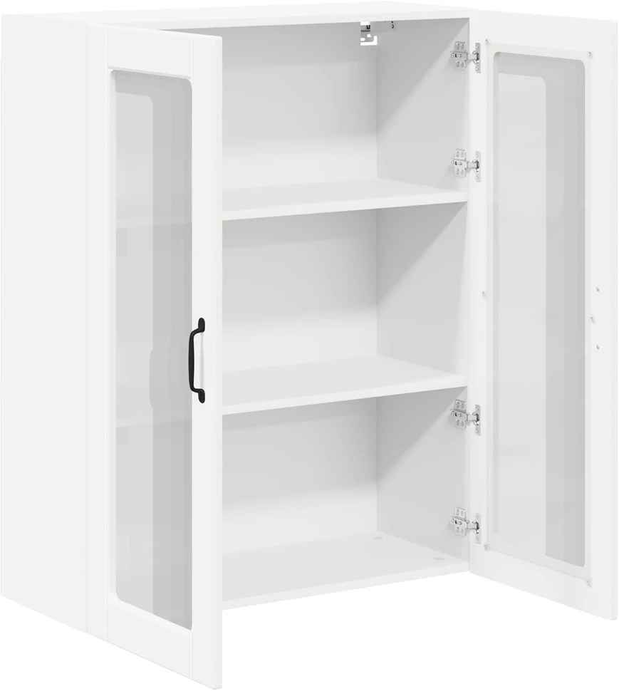 Sieninis stiklinis kabinetas LUCCA Balta 80 x 31 x 100 cm