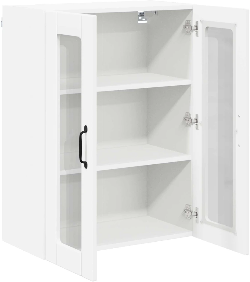Sieninis stiklinis kabinetas LUCCA Balta 60 x 31 x 80 cm