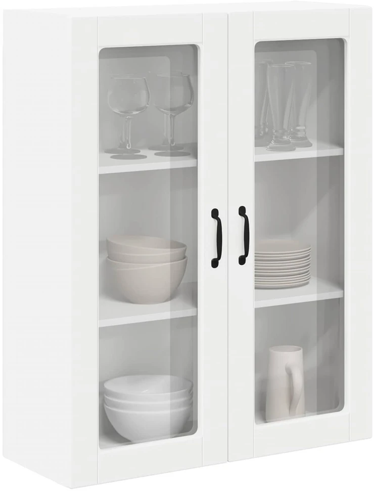 Sieninis stiklinis kabinetas LUCCA Balta 80 x 31 x 100 cm