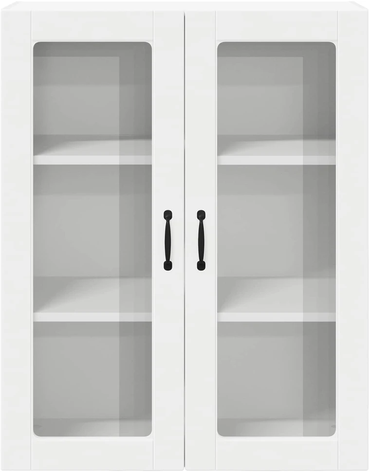 Sieninis stiklinis kabinetas LUCCA Balta 80 x 31 x 100 cm
