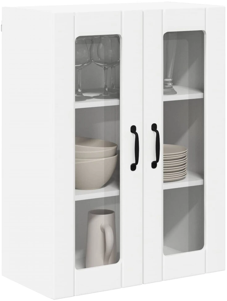 Sieninis stiklinis kabinetas LUCCA Balta 60 x 31 x 80 cm