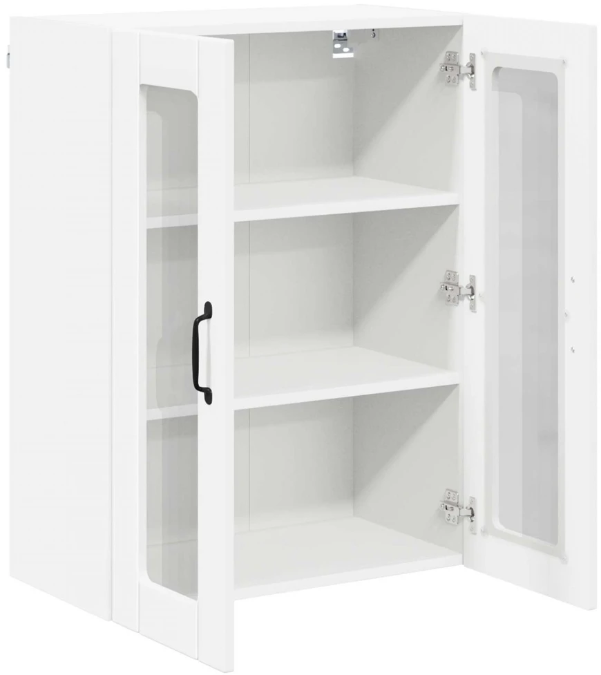 Sieninis stiklinis kabinetas LUCCA Balta 60 x 31 x 80 cm