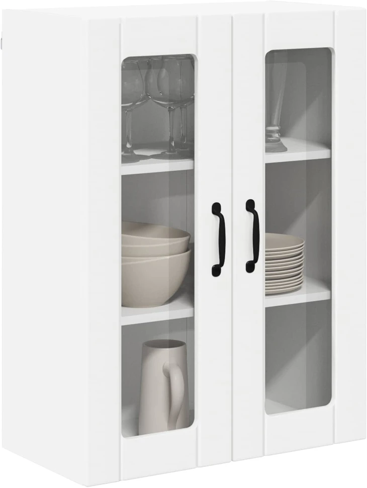 Sieninis stiklinis kabinetas LUCCA Balta 60 x 31 x 80 cm