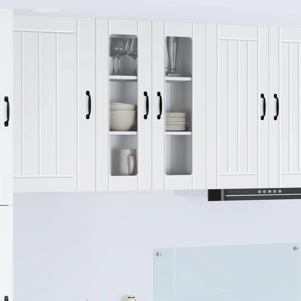 Sieninis stiklinis kabinetas LUCCA Balta 60 x 31 x 80 cm