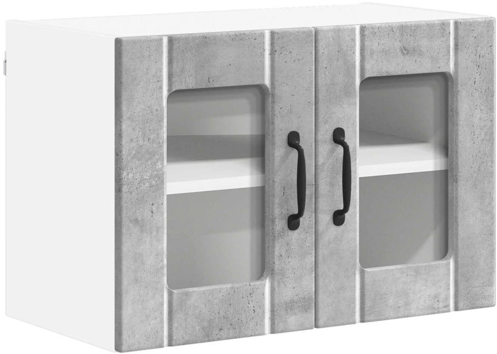 Sieninis stiklinis kabinetas LUCCA Betono pilka 60 x 31 x 40 cm