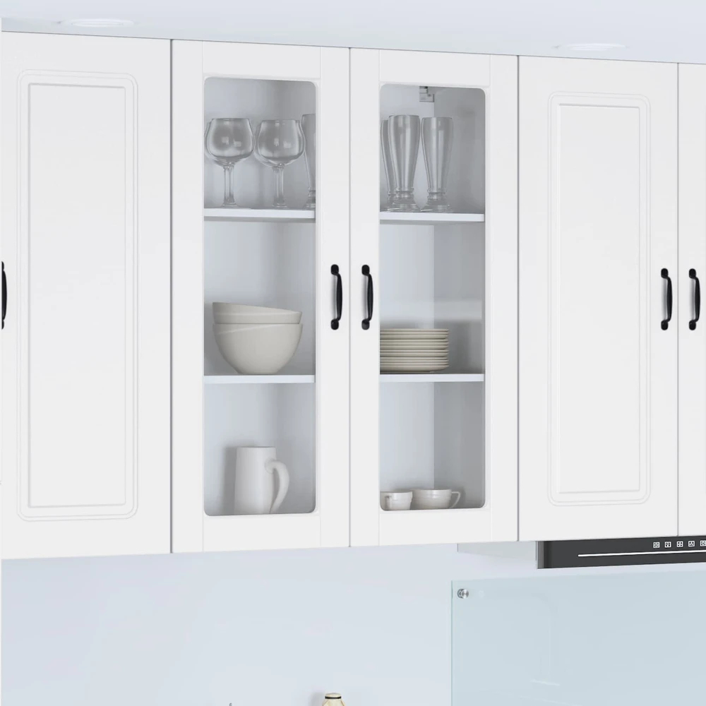 Sieninis stiklinis kabinetas PORTO Balta 80 x 31 x 100 cm