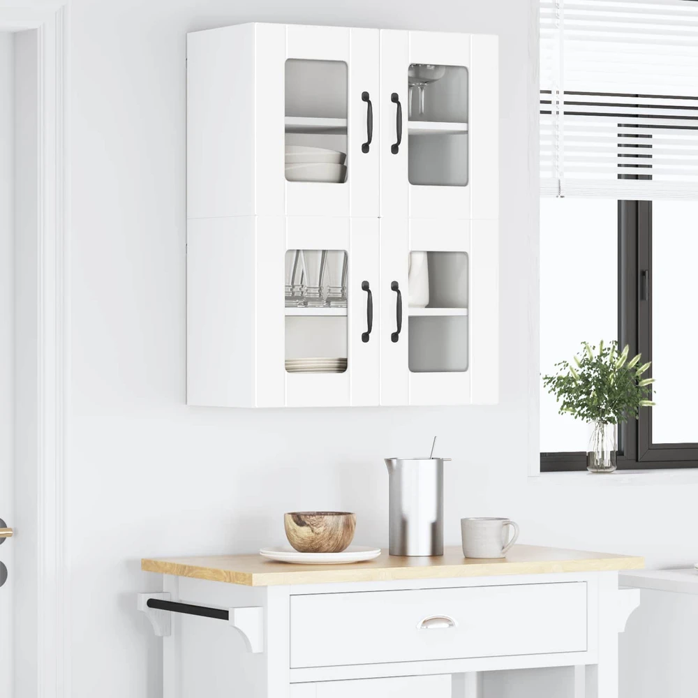 Sieninis stiklinis kabinetas PORTO Balta 60 x 31 x 40 cm