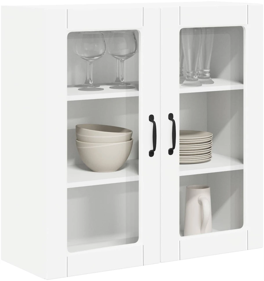 Sieninis stiklinis kabinetas PORTO Balta 80 x 31 x 80 cm