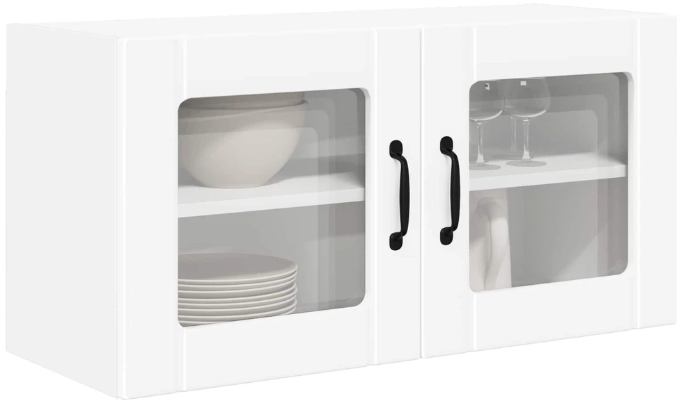 Sieninis stiklinis kabinetas PORTO Balta 80 x 31 x 40 cm
