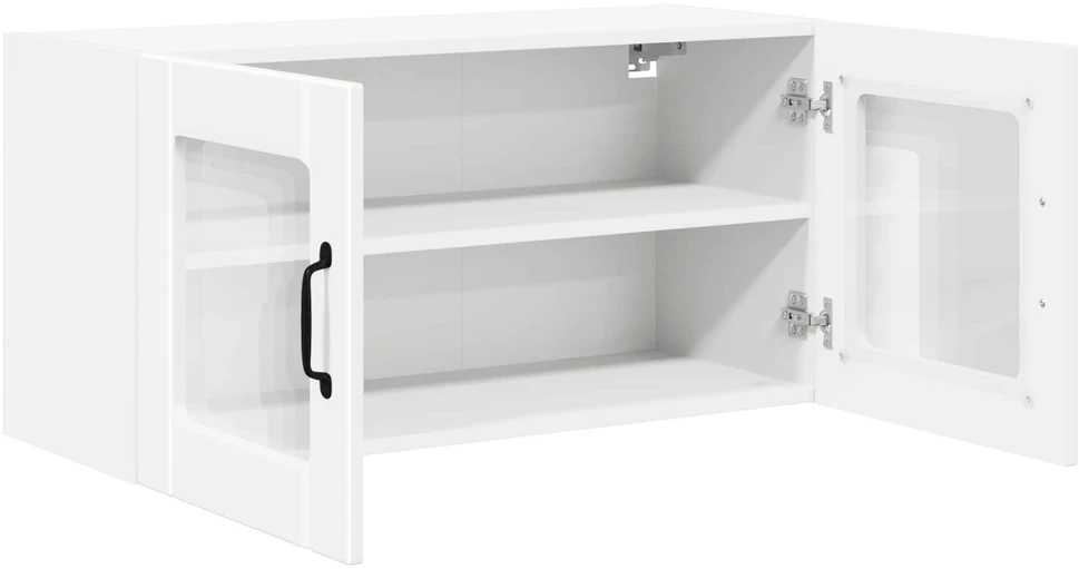 Sieninis stiklinis kabinetas PORTO Balta 80 x 31 x 40 cm